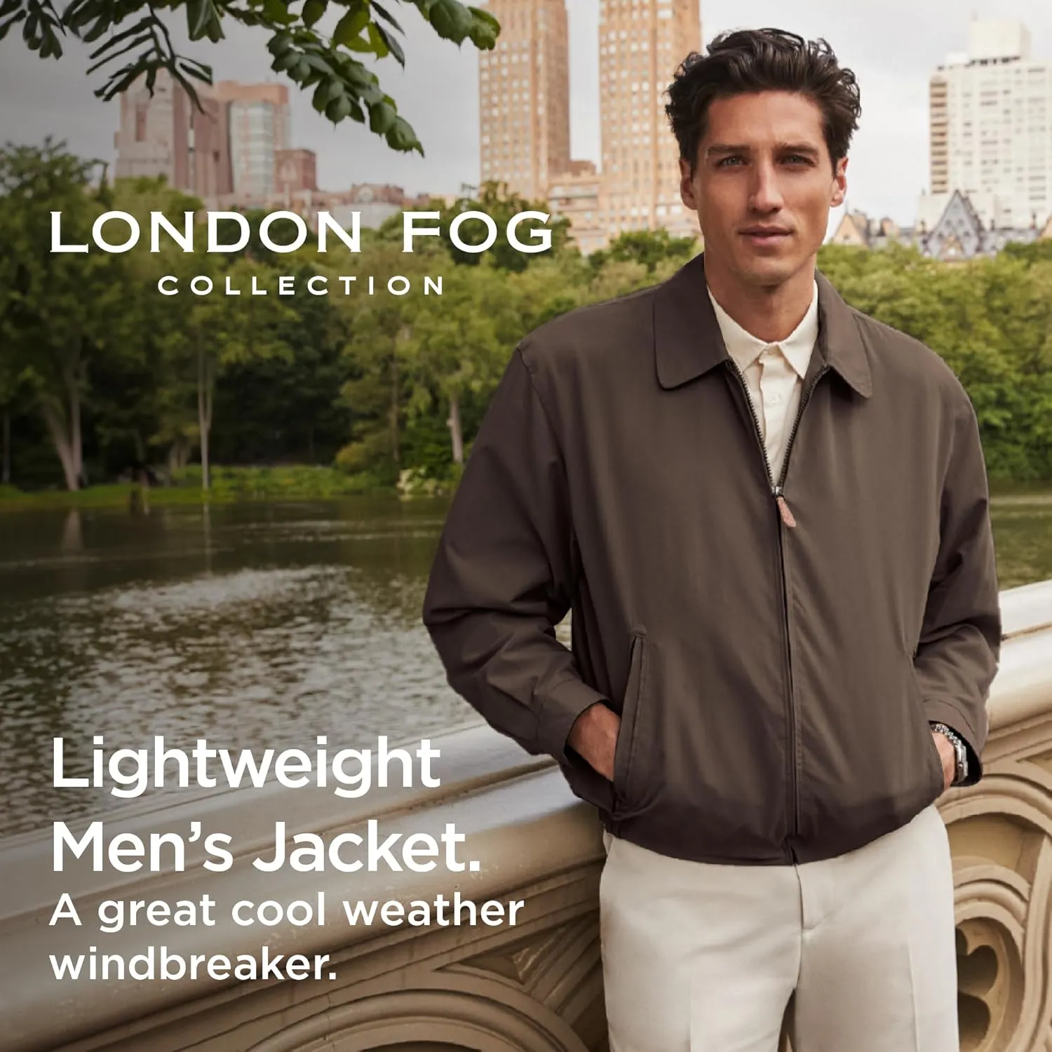 LONDON FOG Men's Auburn Zip-Front Golf Jacket (Regular & Big-Tall Sizes)