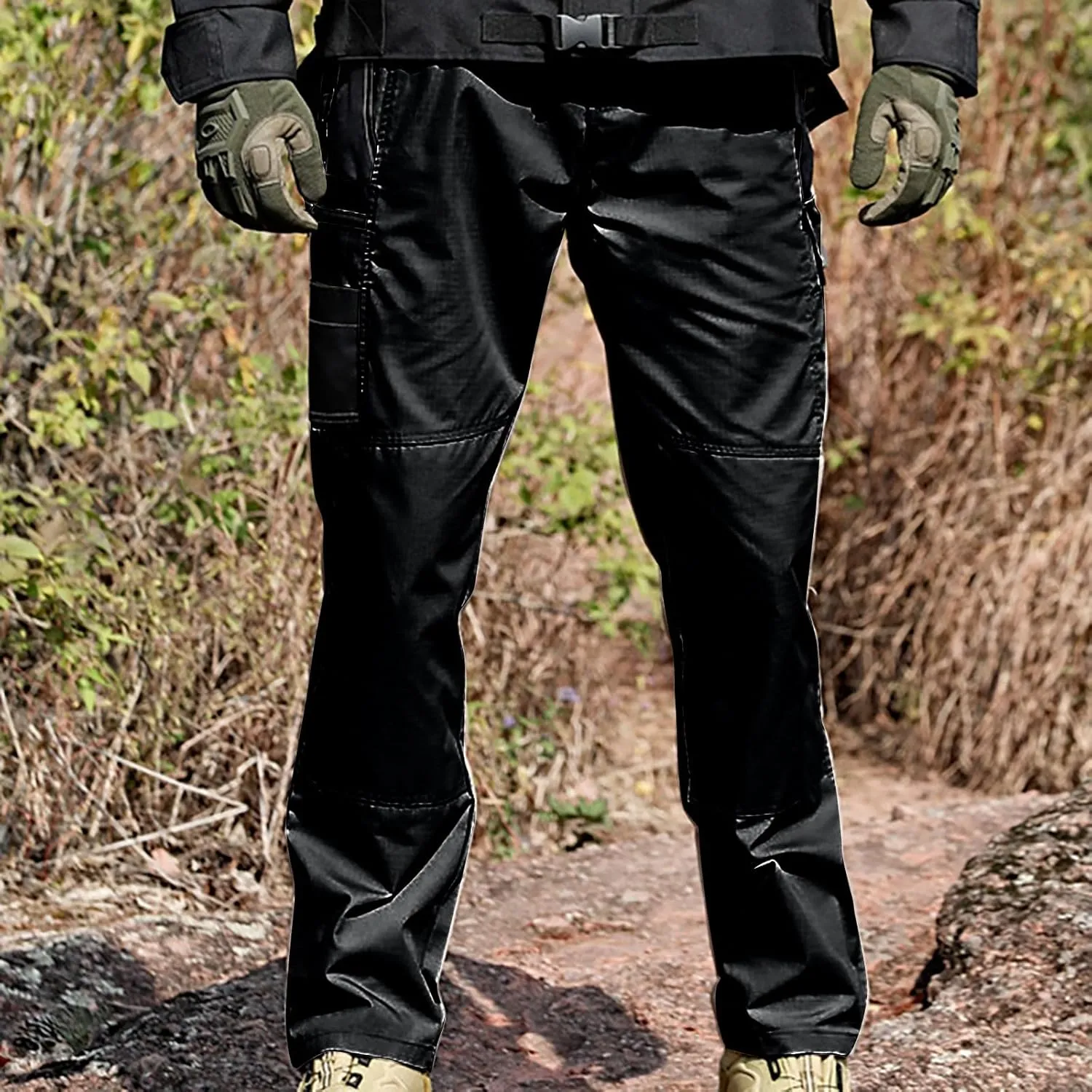 Lounge Cotton Cargo Pants for Men Baggy Tactical Combat Work Pants 2025 Spring Fashion Outdoor Trousers with Pockets