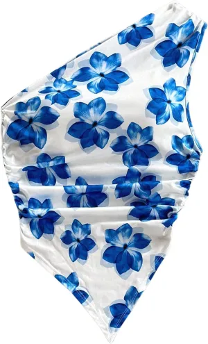 MakeMeChic Women's Floral One Shoulder Tank Top Ruched Asymmetrical Sleeveless Y2k Tops