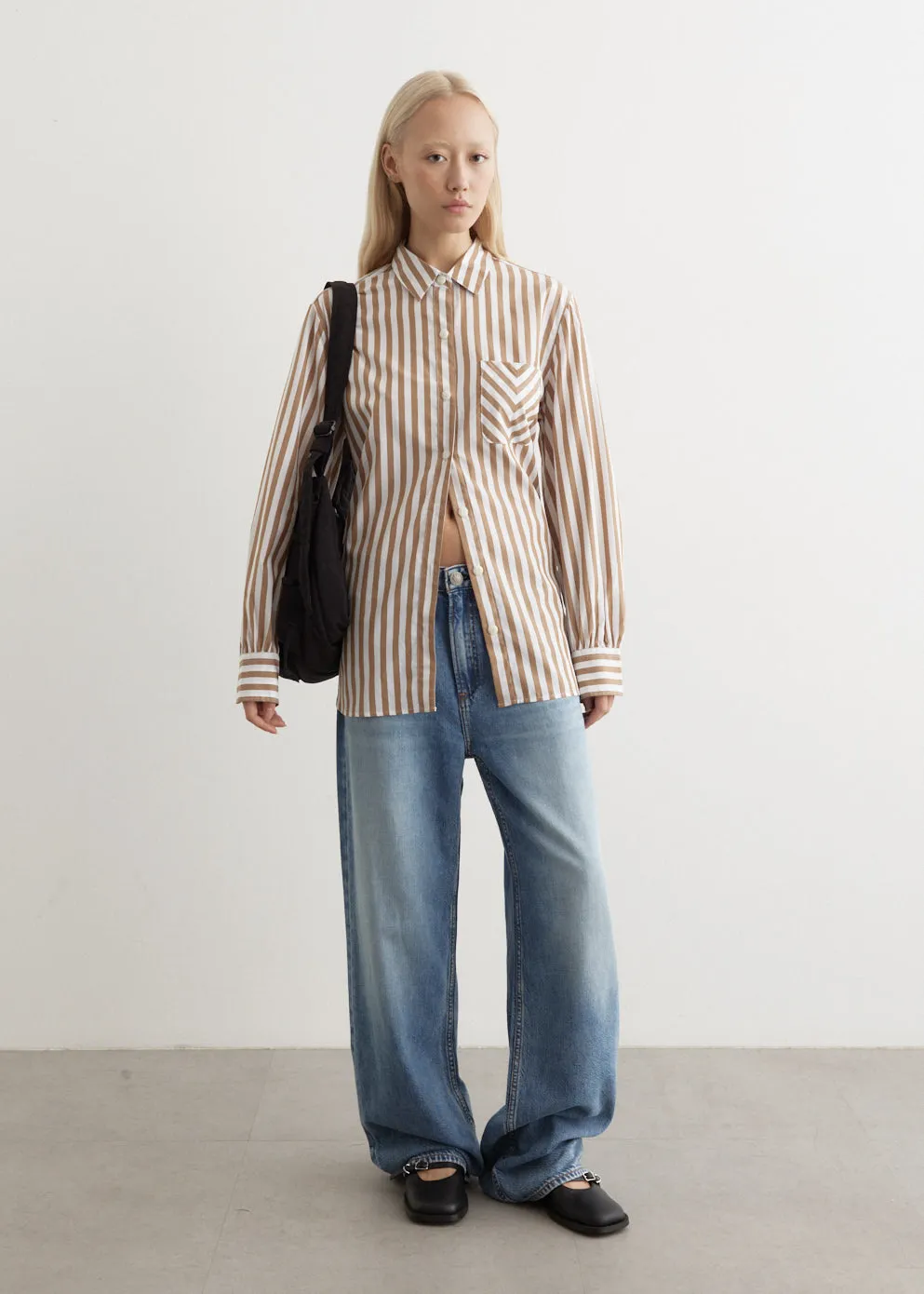 Maxine Button Down Striped Shirt