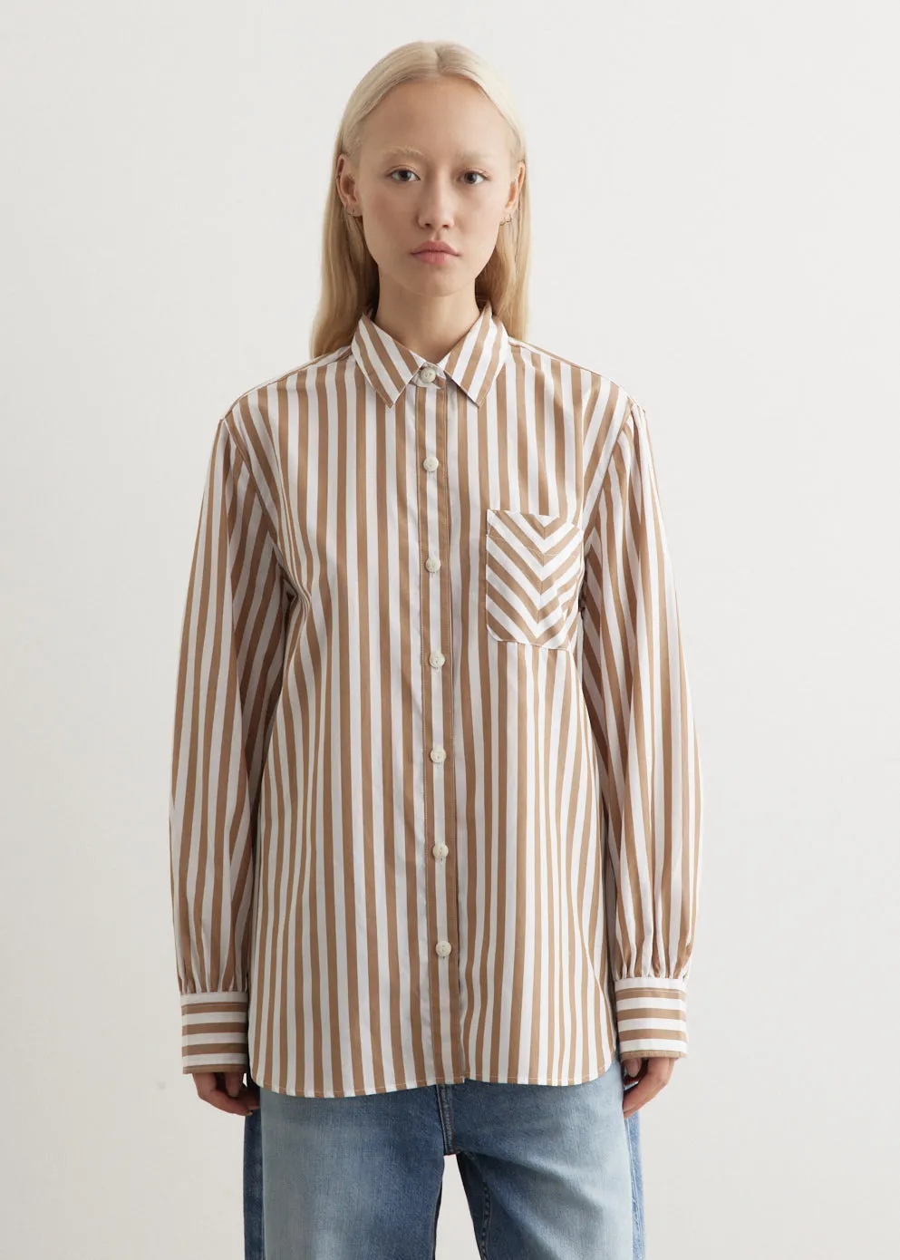 Maxine Button Down Striped Shirt