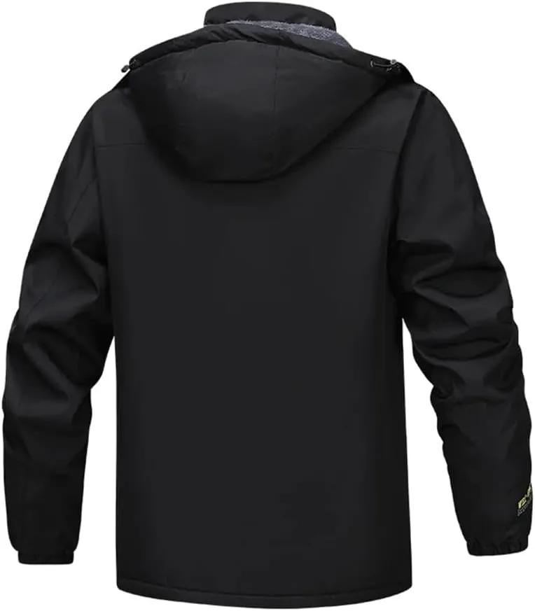 Men Casual Warm Cotton Padded Jacket Outdoor Thicken Hooded Puffer Coat Parkas