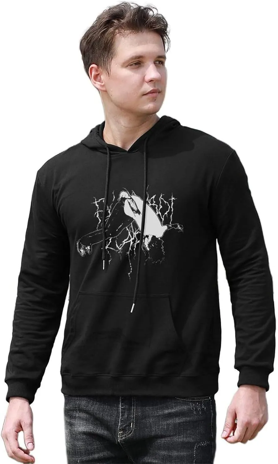 Men Womans Hoodies Oversized Sweatshirts Casual Cotton Hooded Casual Long Sleeve Tops Graphic Clothing
