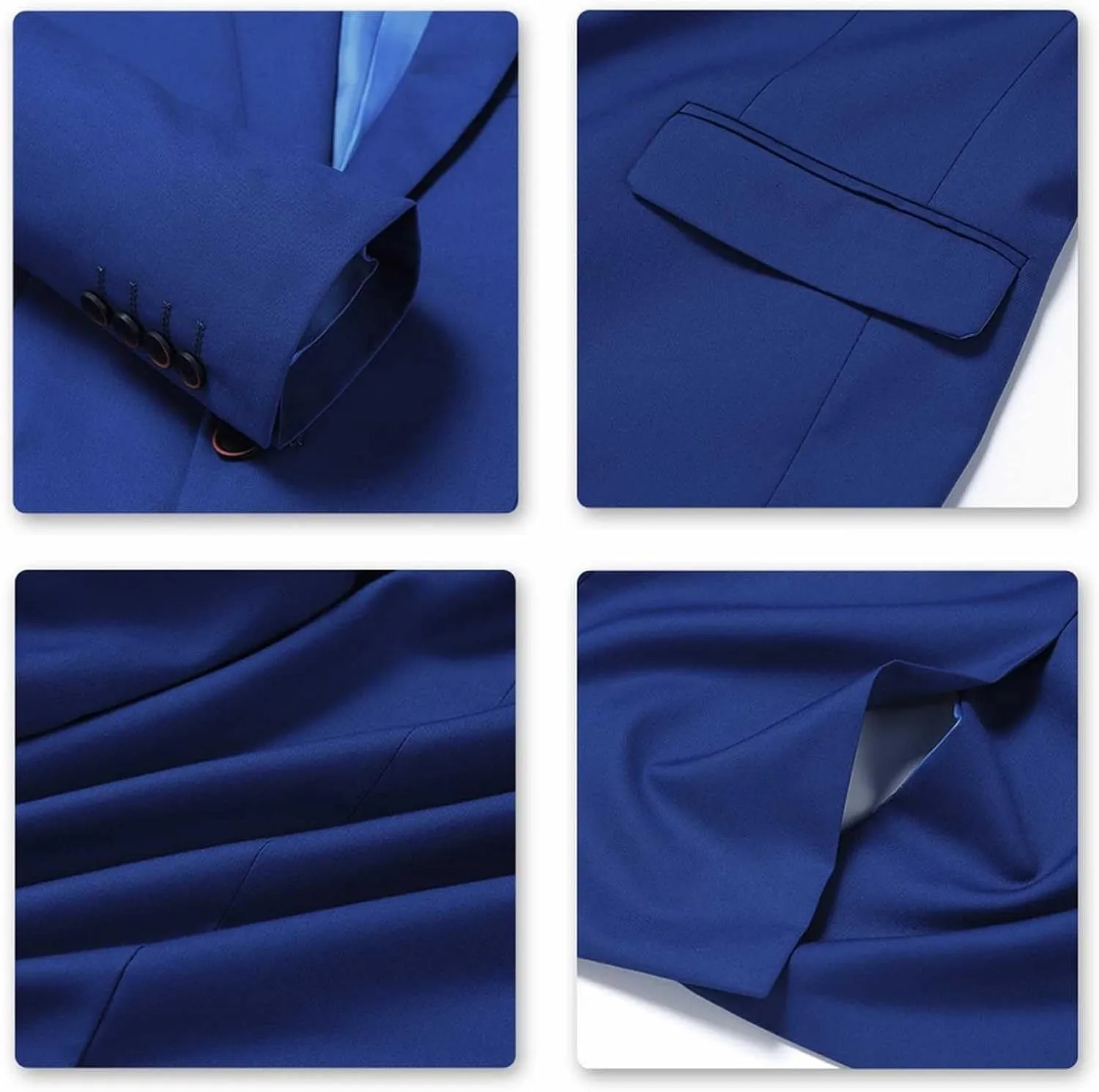 Mens 3 Piece Suit Dress Big and Tall Suit Slim Fit Balzer Jacket & Vest & Pants Set for Wedding Formal Prom Business