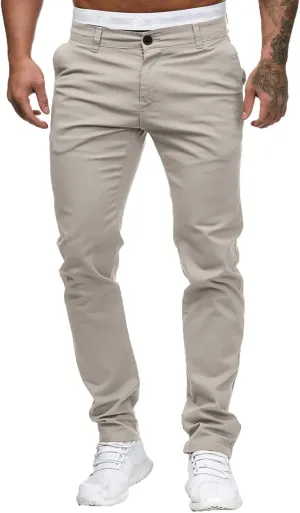 Mens Chinos Fashion Slim Fit Dress Pants Casual Business Work Skinny Stretch Golf Pants Comfort Flat Front Suit Pants Slacks