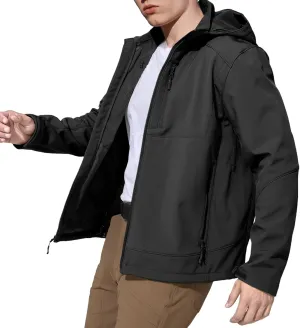 Mens Jacket Waterproof Hooded Coats Tactical Soft Shell Jackets for Men