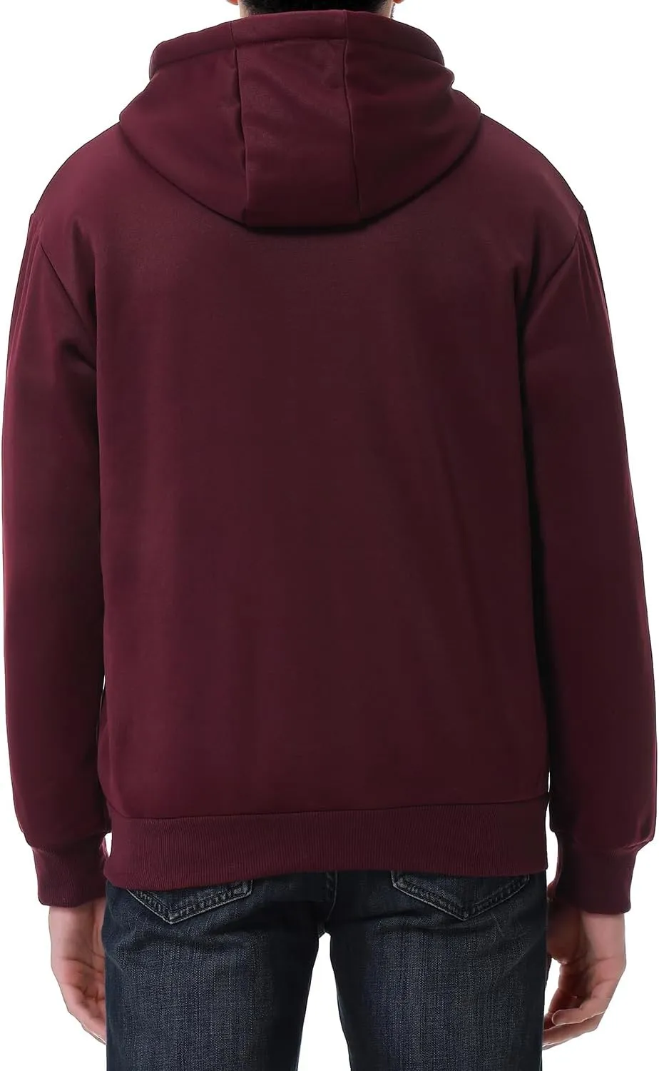 Men's Loose Fit Heavyweight Full Zip Fleece-Lined Hoodie Sweatshir