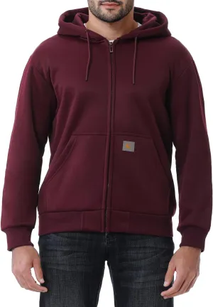 Men's Loose Fit Heavyweight Full Zip Fleece-Lined Hoodie Sweatshir
