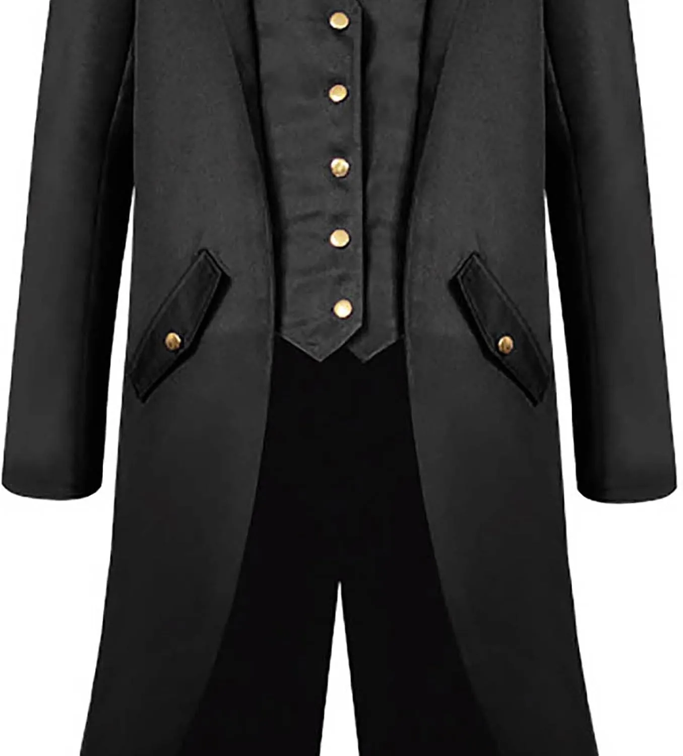 Mens Medieval Steampunk Tailcoat Victorian Prince Jacket Frock Coat Halloween Gothic Jacket Vintage Trench Coat