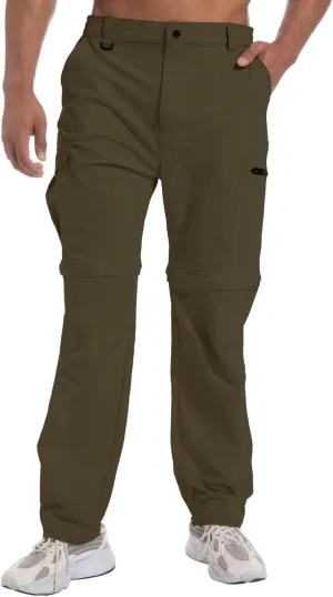 Mens Outdoor Hiking Pants Convertible Lightweight Water Resistant Quick Dry Zip Off Fishing Travel Camping Tactical Pants