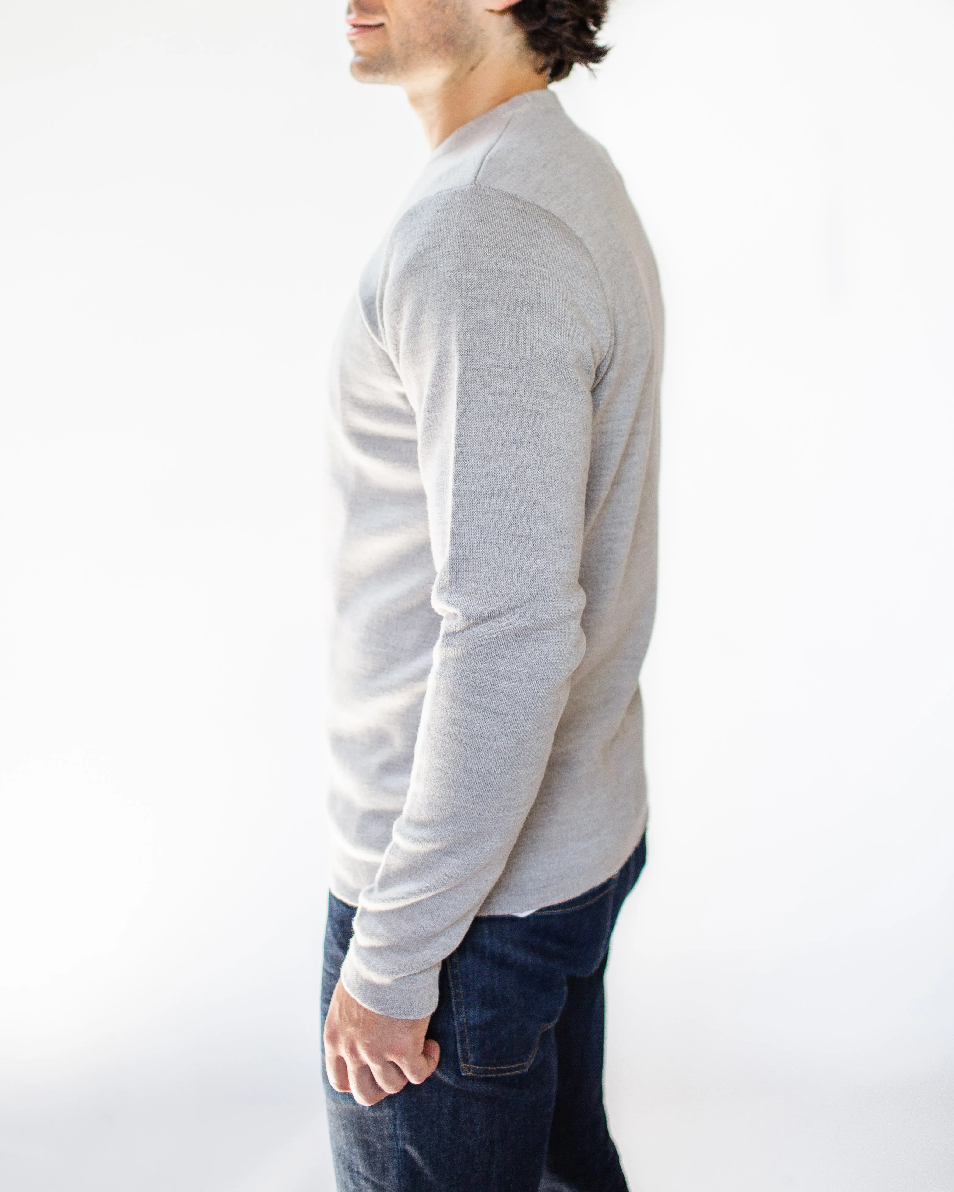 Merino Wool Crewneck (Oatmeal)