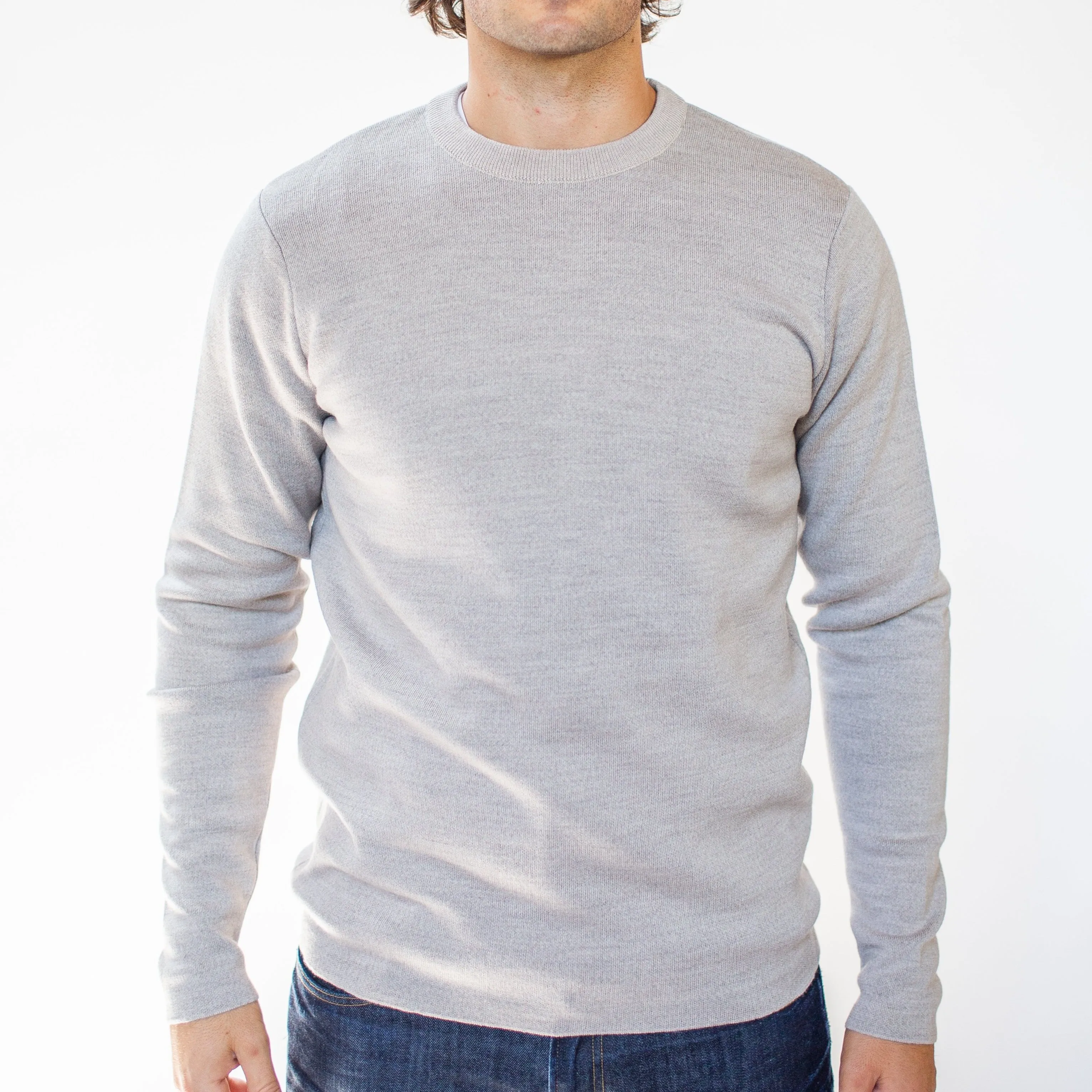 Merino Wool Crewneck (Oatmeal)