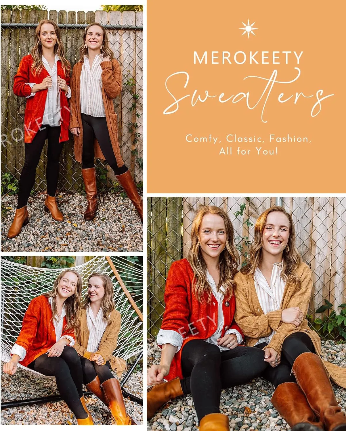 MEROKEETY Women's 2025 Fall Long Sleeve Cable Knit Sweater Open Front Cardigan Button Loose Outerwear