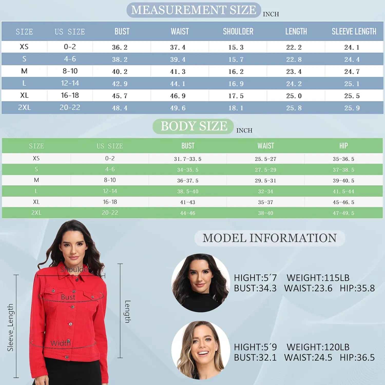 MISS MOLY Women's Denim Jackets Button Up Long Sleeve Basic Trendy Trucker Jackets