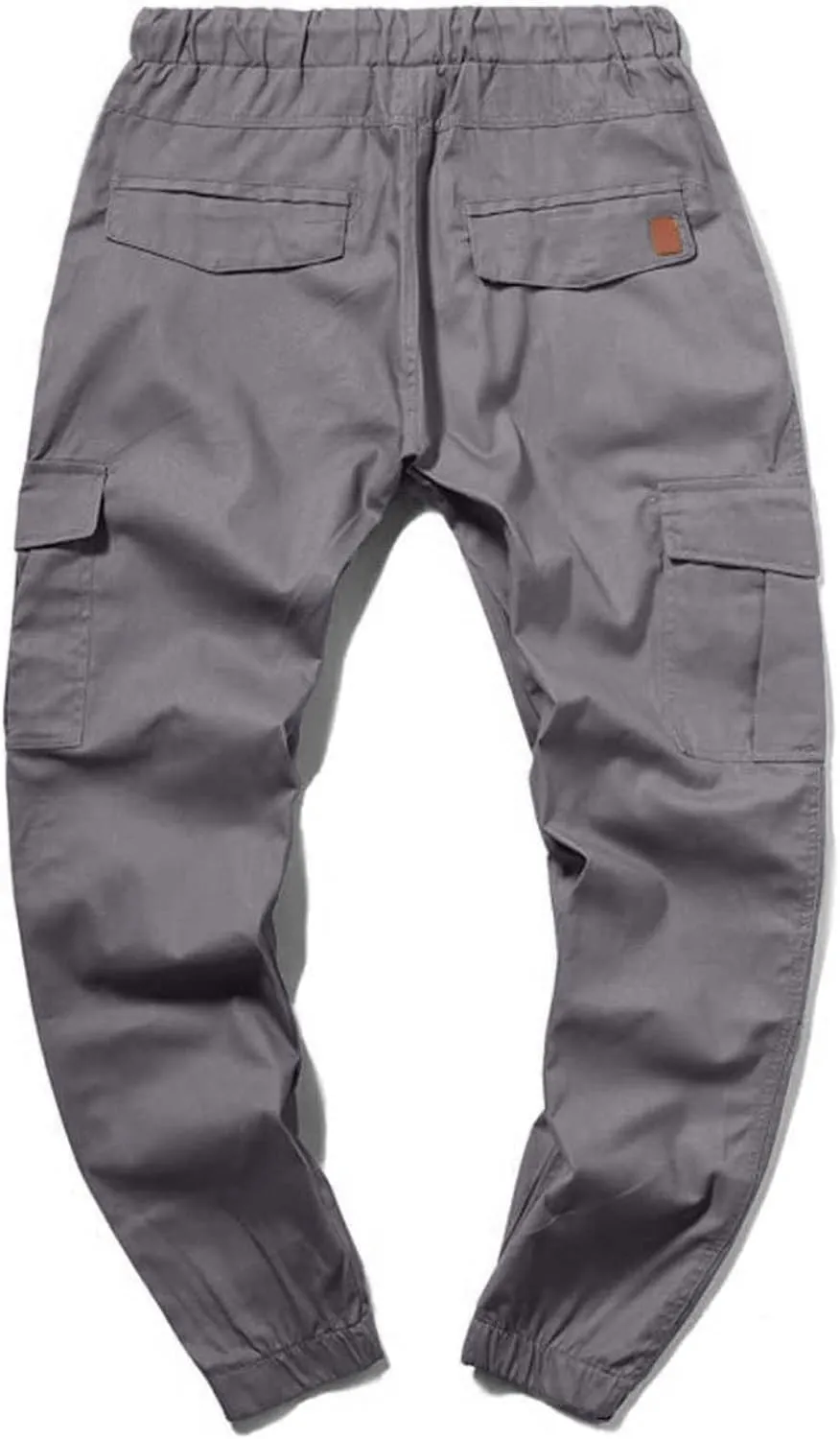Muscularfit Mens Pants Khaki Slim Fit Drawstring Elastic Waist Loose Trouser Jogger Athletic Slacks Tapered Casual Sweatpants
