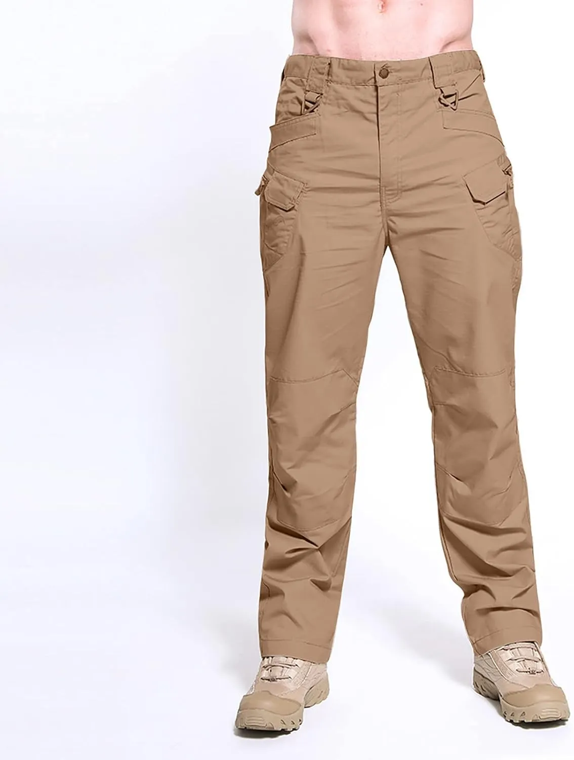 Muscularfit Mens Sweat Pants Casual Camo Buckle Zipper Cargo Pants Multi Pockets Casual Camouflage Athletic Cotton Sweatpants