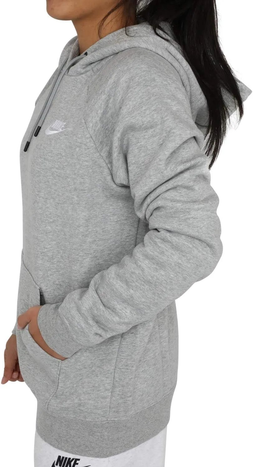 Nike Women's Dark Grey Heather Essential Fleece Hoodie (BV4124 063)