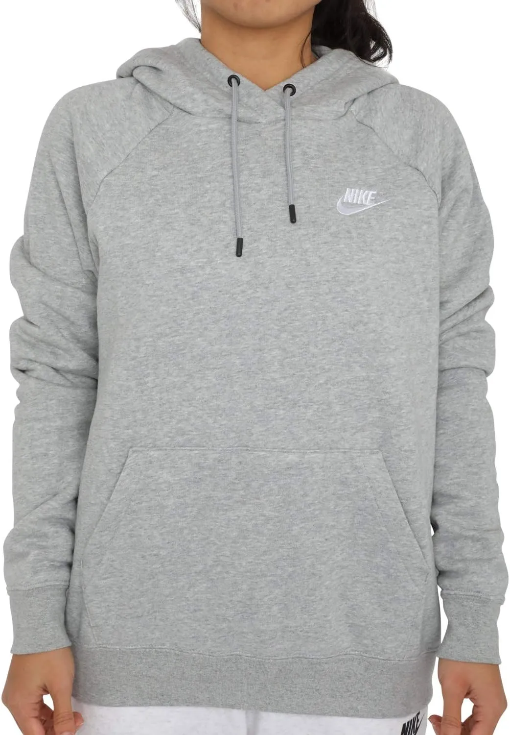 Nike Women's Dark Grey Heather Essential Fleece Hoodie (BV4124 063)