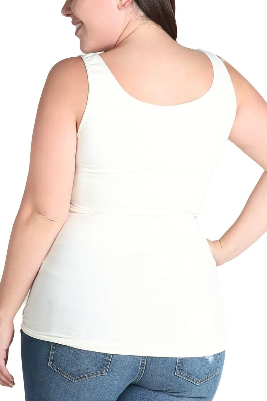 NIKIBIKI Women Seamless Premium Classic Tank Top, Made in U.S.A, Plus Size