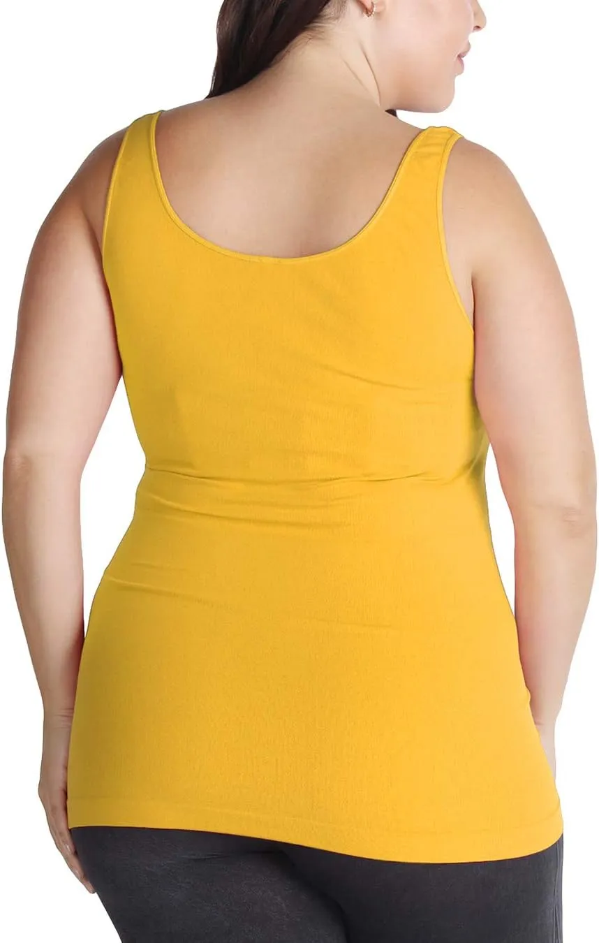 NIKIBIKI Women Seamless Premium Classic Tank Top, Made in U.S.A, Plus Size