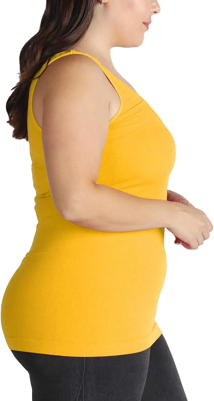 NIKIBIKI Women Seamless Premium Classic Tank Top, Made in U.S.A, Plus Size