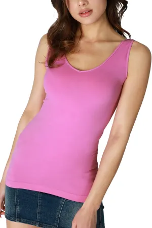 NIKIBIKI Women Seamless Reversible Classic Tank Top, Made in U.S.A, One Size