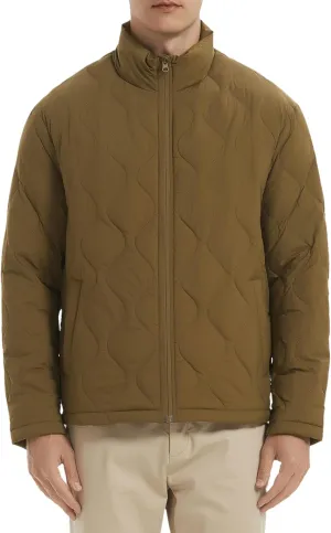 Orolay Men's Lightweight Quilted Bomber Jackets Full Zip Winter Down Coat Water Repellent Casual Outerwear