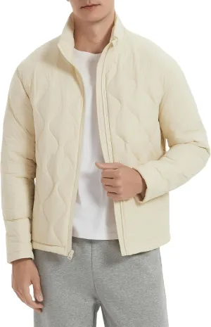 Orolay Men's Lightweight Quilted Bomber Jackets Full Zip Winter Down Coat Water Repellent Casual Outerwear