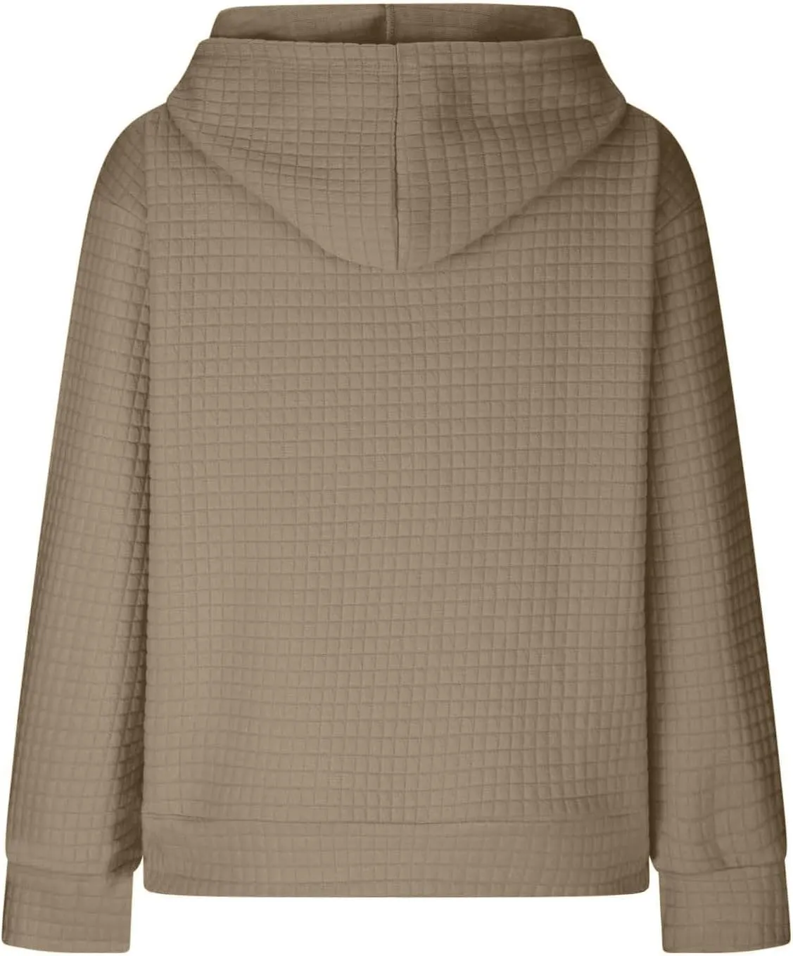 Oversized Hoodies for Women Trendy Casual Waffle Sweatshirt Y2k Drawstring Long Sleeve Pullover Cute Hoodie w/Pockets