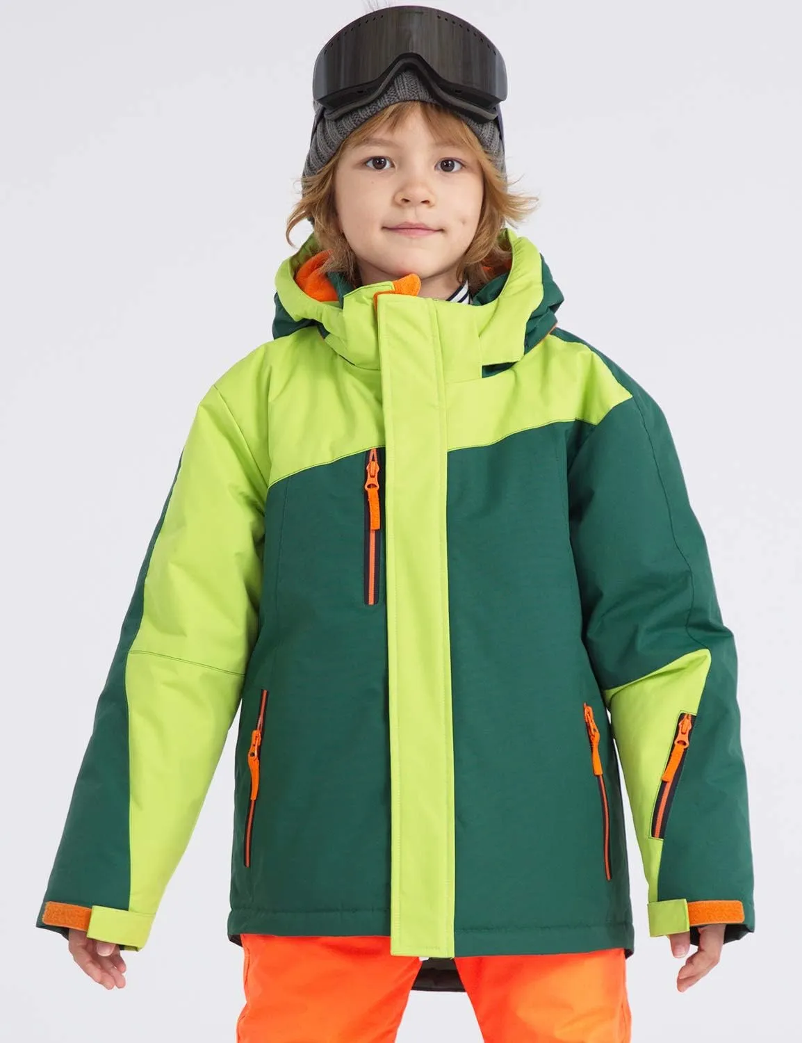 PHIBEE Big Boys' Waterproof Breathable Outdoor Warm Snowboard Ski Jacket