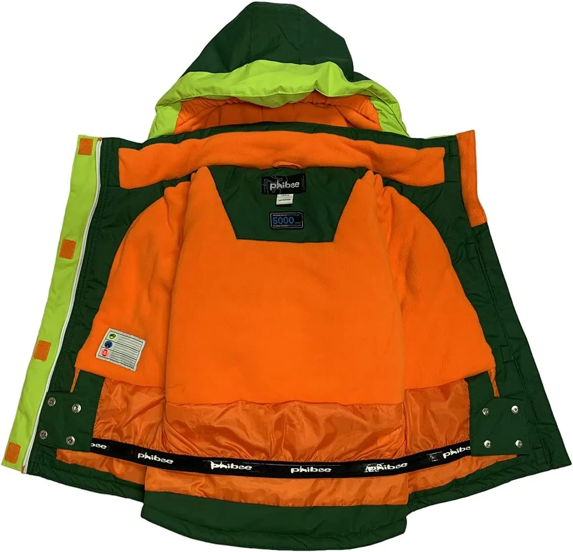 PHIBEE Big Boys' Waterproof Breathable Outdoor Warm Snowboard Ski Jacket