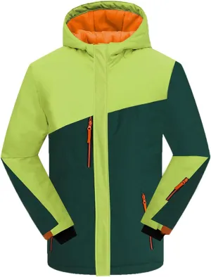 PHIBEE Big Boys' Waterproof Breathable Outdoor Warm Snowboard Ski Jacket