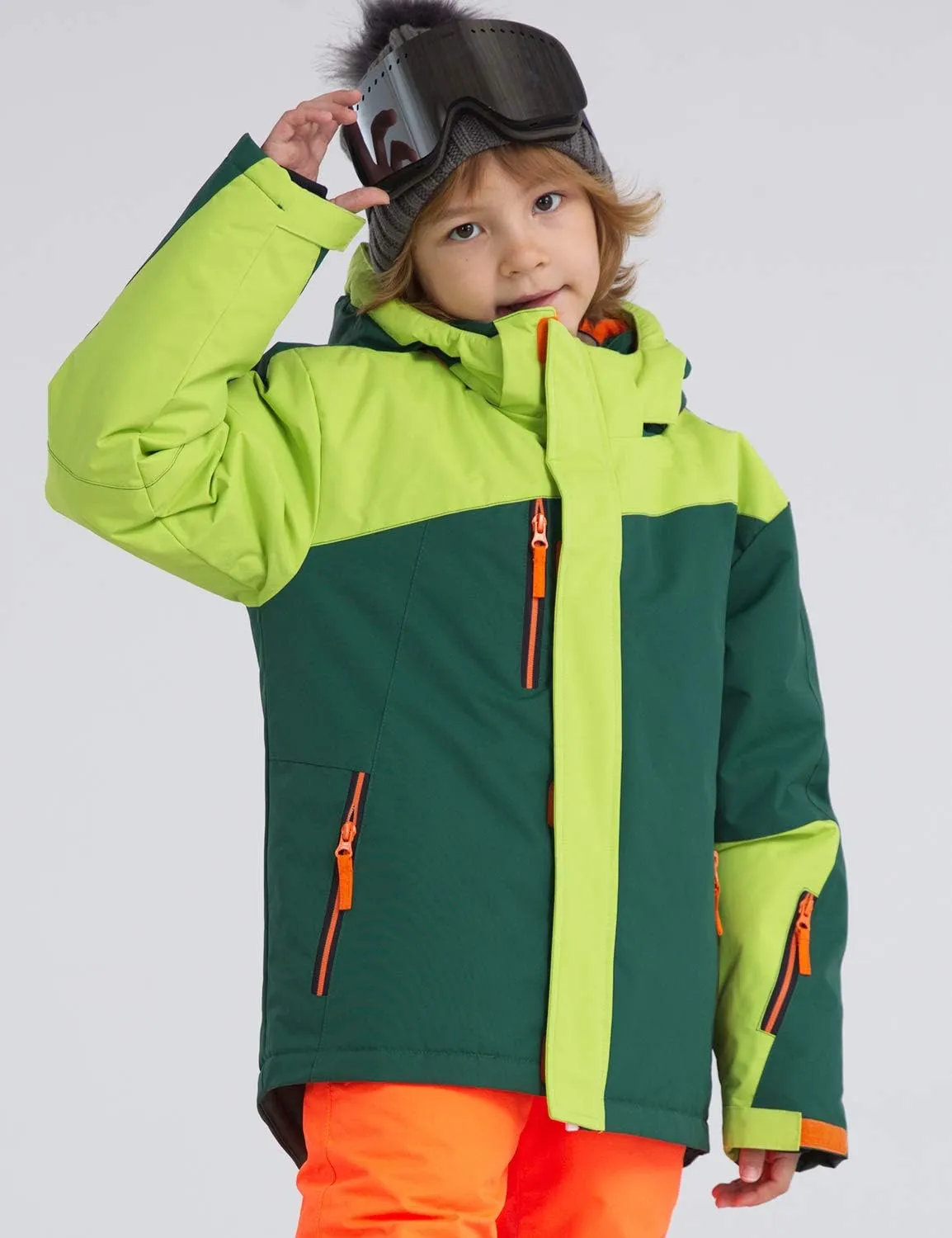 PHIBEE Big Boys' Waterproof Breathable Outdoor Warm Snowboard Ski Jacket
