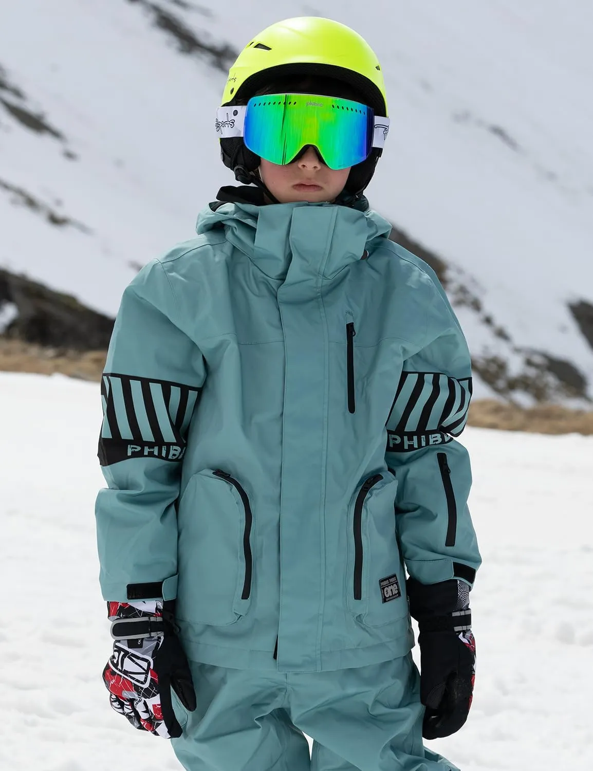 PHIBEE Big Boys' Waterproof Breathable Outdoor Warm Snowboard Ski Jacket