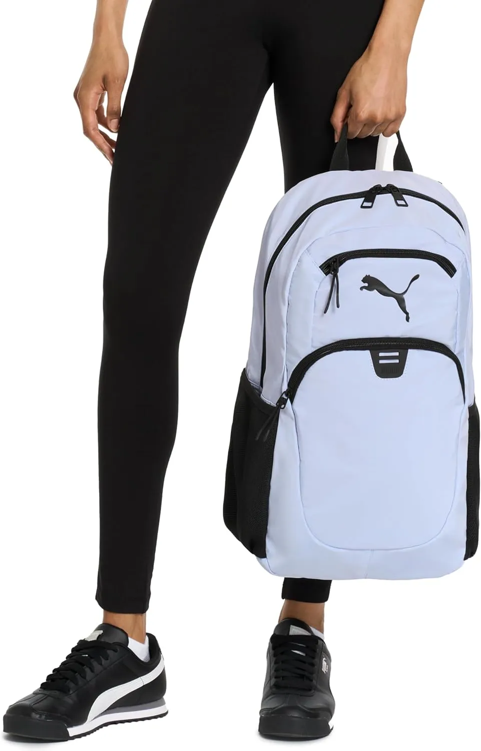 PUMA Women's Poppy Backpack, Black/Silver, Large