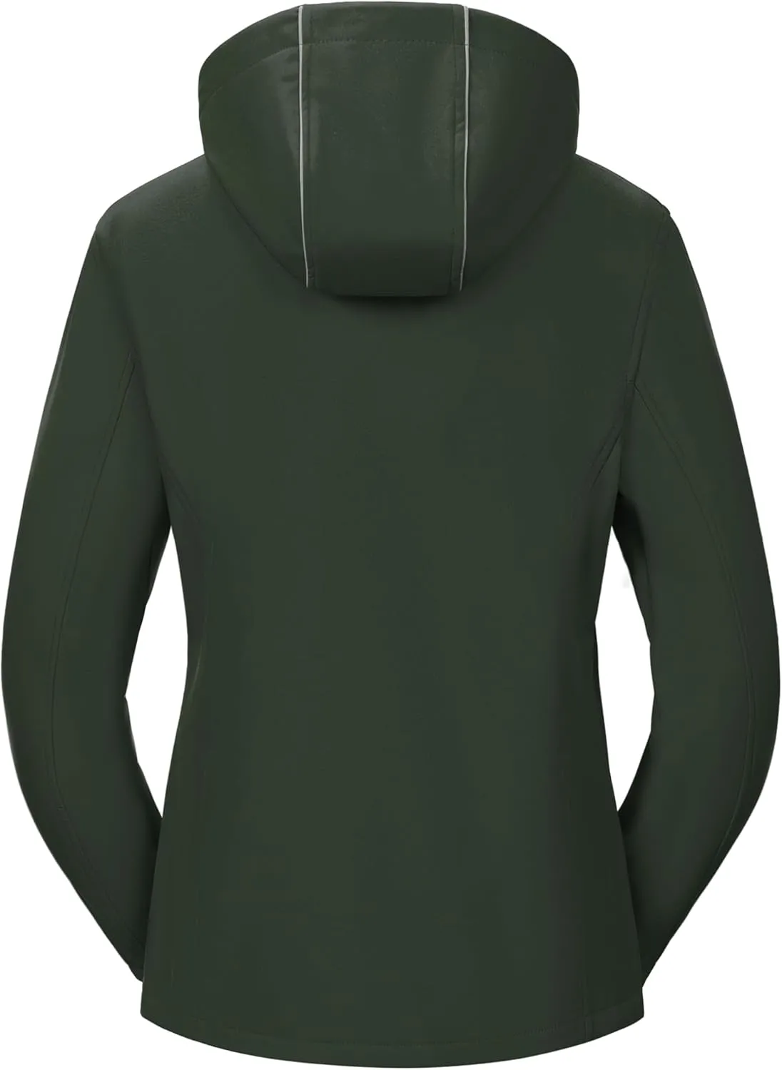 Pursky Women's Softshell Jacket Lightweight Fleece Lined Rain Jacket Waterproof Warm Windbreaker Coat With Removable Hood