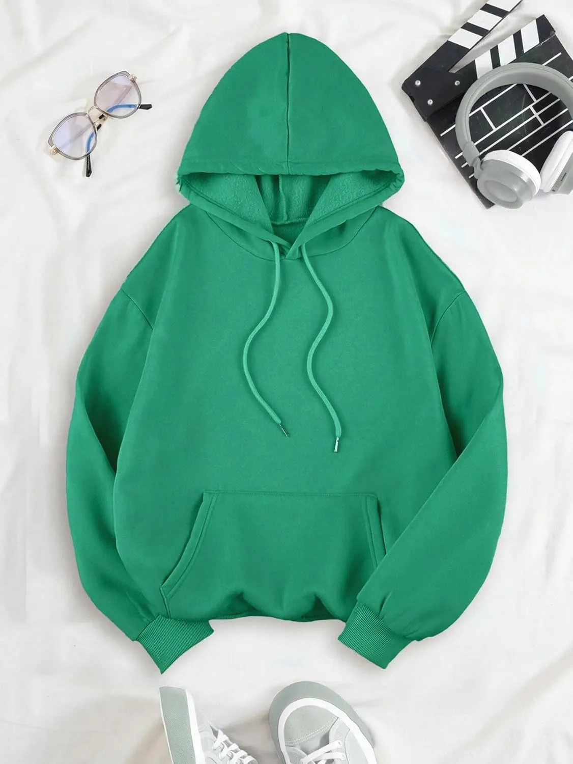 QYZ-Top Womens Cheetah Leopard Star Hoodie Graphic Print Fleece Y2k Oversized Hooded Sweatshirt