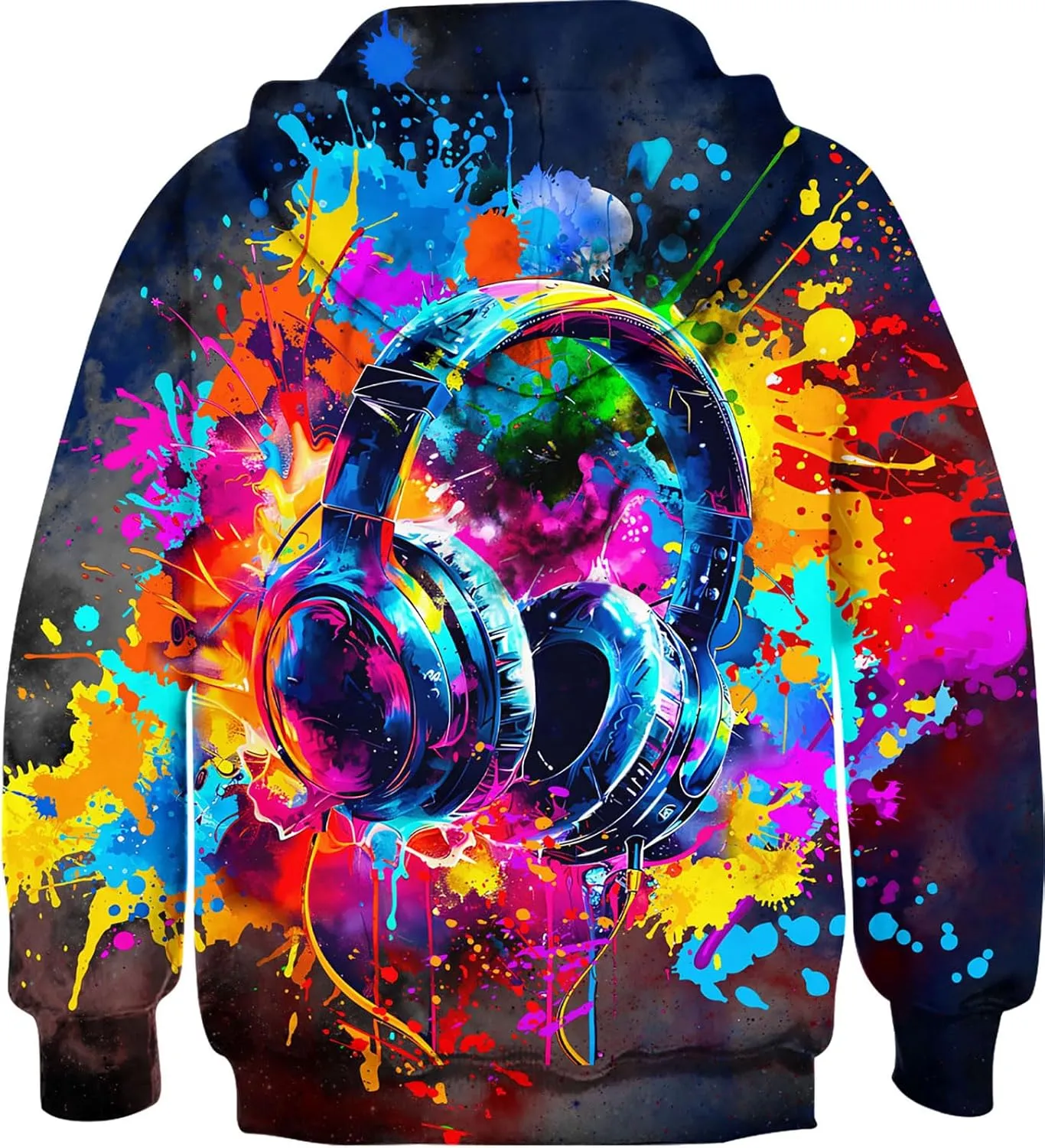 RAISEVERN Kids Hooded Sweatshirt 3D Pullover Hoodie for Girls Boys with Pocket for 6-16 Years