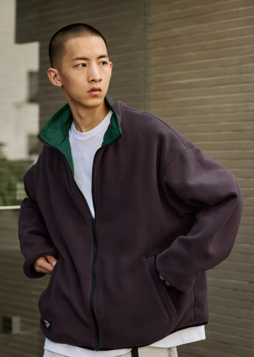 //reversible fleece jacket   N4494