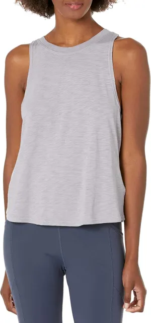 Sage Collective Women's Sleeveless Round Neck Zigzag Embroidery Stretch Athletic Yoga Tank Top