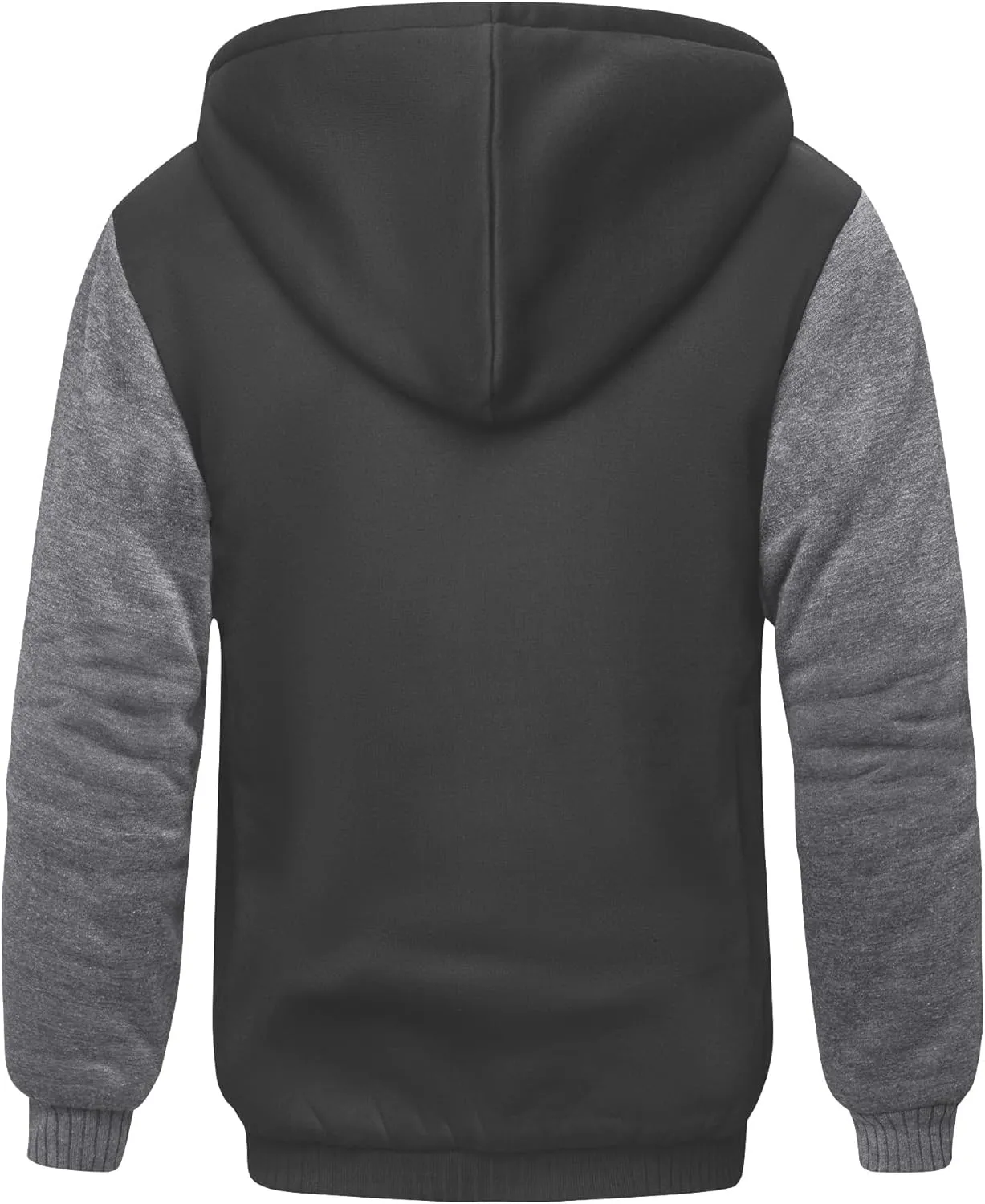 SCODI Hoodies for Men Heavyweight Fleece Sweatshirt - Full Zip Up Thick Sherpa Lined Hooded Jacket
