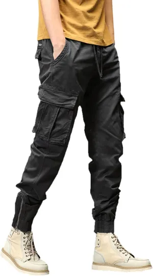 sdbrld Mens Pants Slim Fit Sweatpants For Men 3 Pack Mens Casual Joggers Pants - Cotton Drawstring Chino Cargo Pants Hiking Outdoor Twill Track Jogging Sweatpants Pants