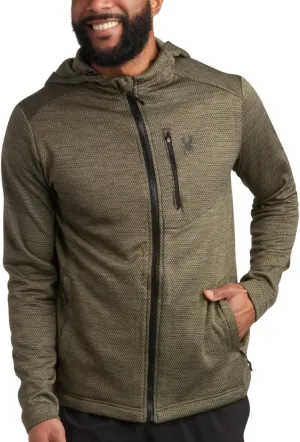 Spyder Men's Active Fleece Hoodie - Performance Mesh Fleece Full Zip Up Sweatshirt with Secure Zip Pockets (Sizes: S-XXL)