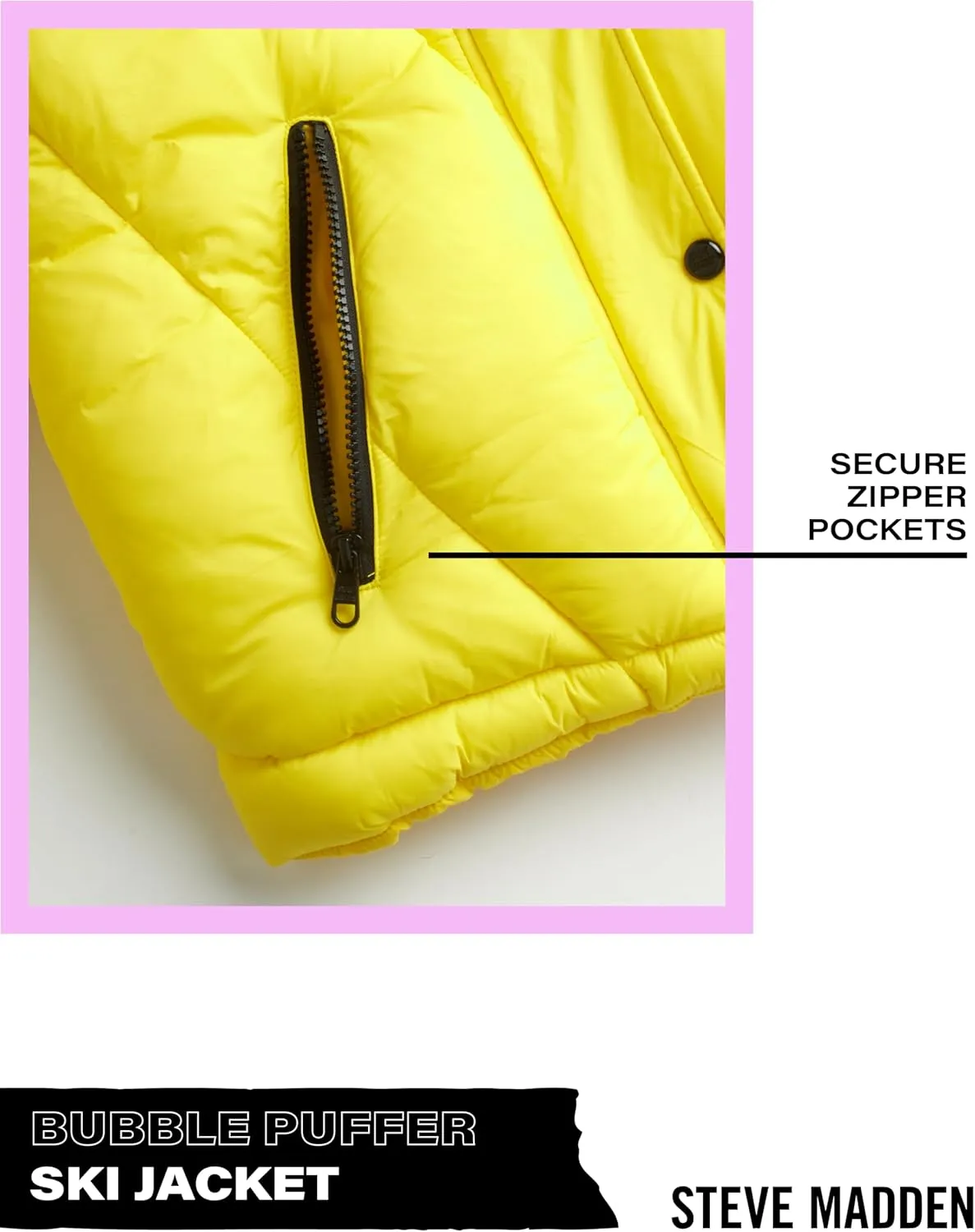 Steve Madden Girls' Winter Coat - Heavyweight Quilted Bubble Puffer Parka Ski Jacket with Faux Fur Lined Hood (Size: 4-16)