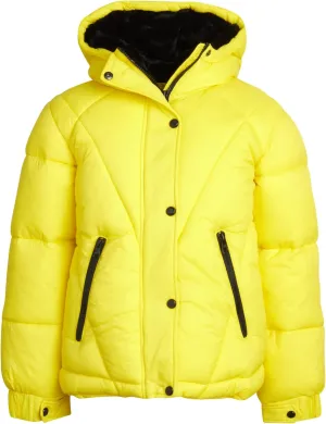 Steve Madden Girls' Winter Coat - Heavyweight Quilted Bubble Puffer Parka Ski Jacket with Faux Fur Lined Hood (Size: 4-16)