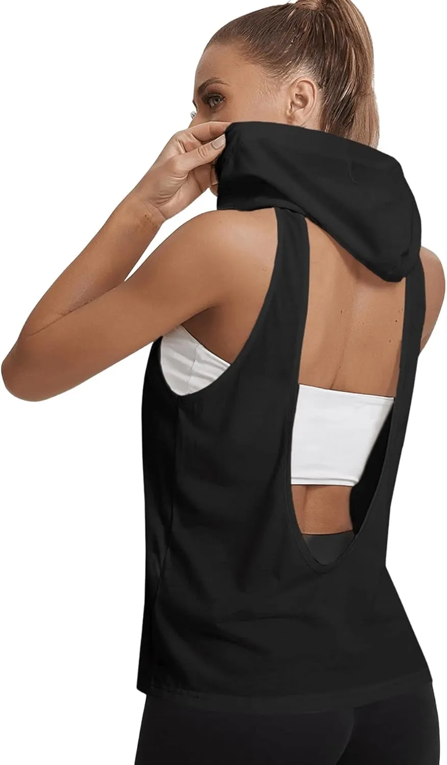 SweatyRocks Women's Workout Yoga Tops Sheer Mesh Gym Exercise Shirts Flowy Tank Top
