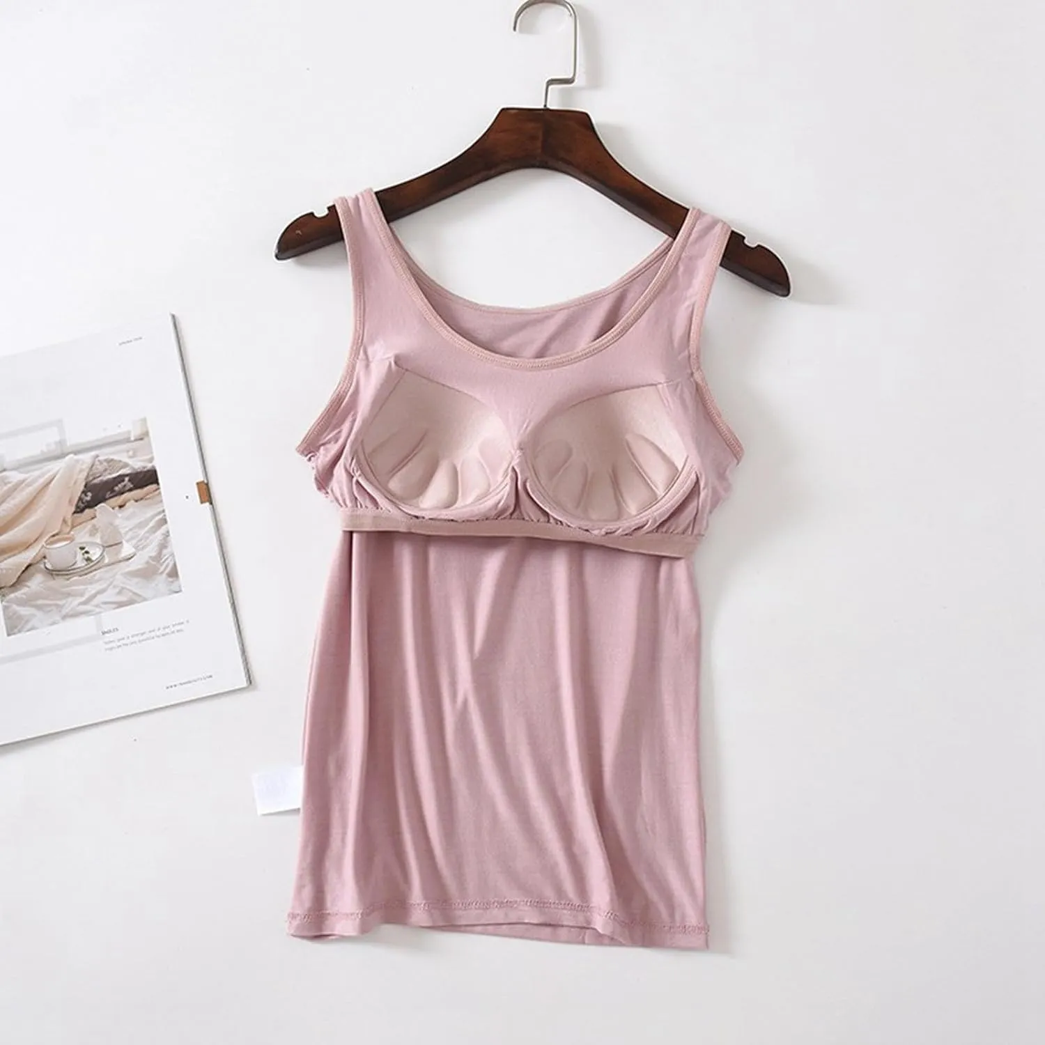 Tank Top with Built in Bra for Women Sleeveless V Neck Workout Padded Tops 2025 Summer Y2K Casual Plus Size Camisole Clothes
