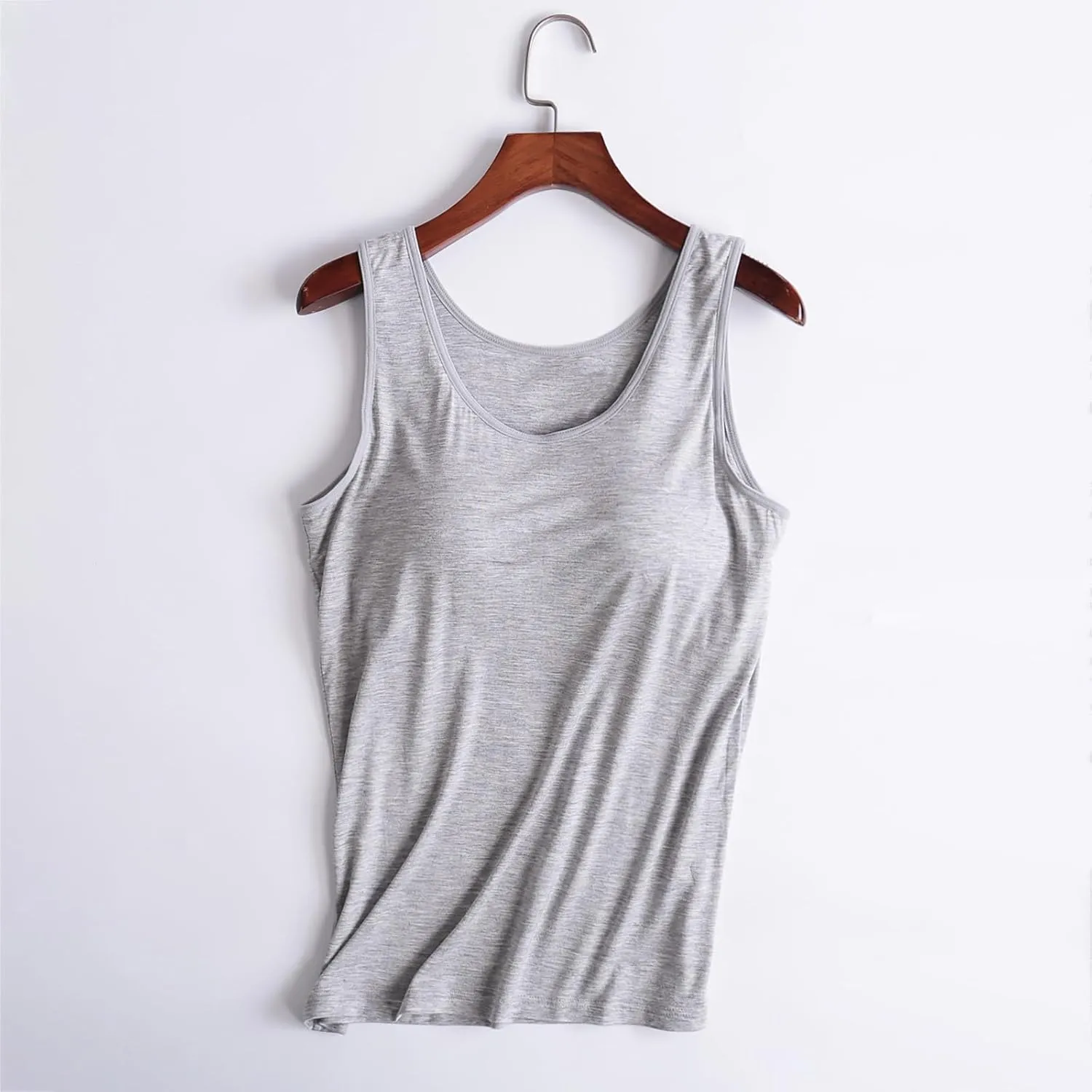 Tank Top with Built in Bra for Women Sleeveless Workout Tops Shelf Bra Tank Tops Soft Sleep Racerback Camis Yoga Shirt