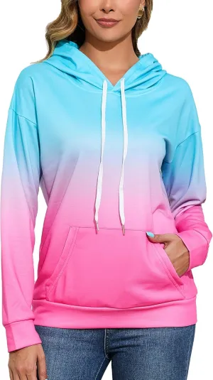 Tie Dye Hoodies for Women Teen Girls Pullover Sweatshirts Winter Fall Fashion Clothes Outfits
