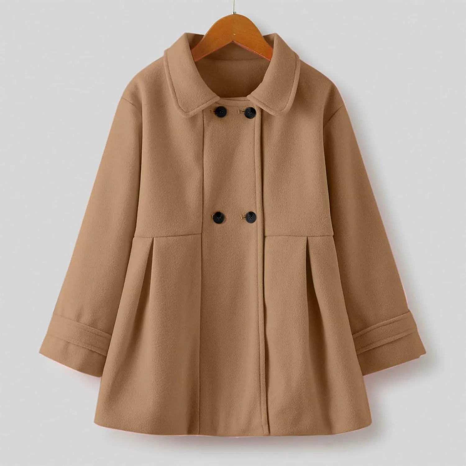 Toddler Baby Girl Spring Double Breasted Trench Coat Dress Long Sleeve Windbreaker Outerwear Trench Coat